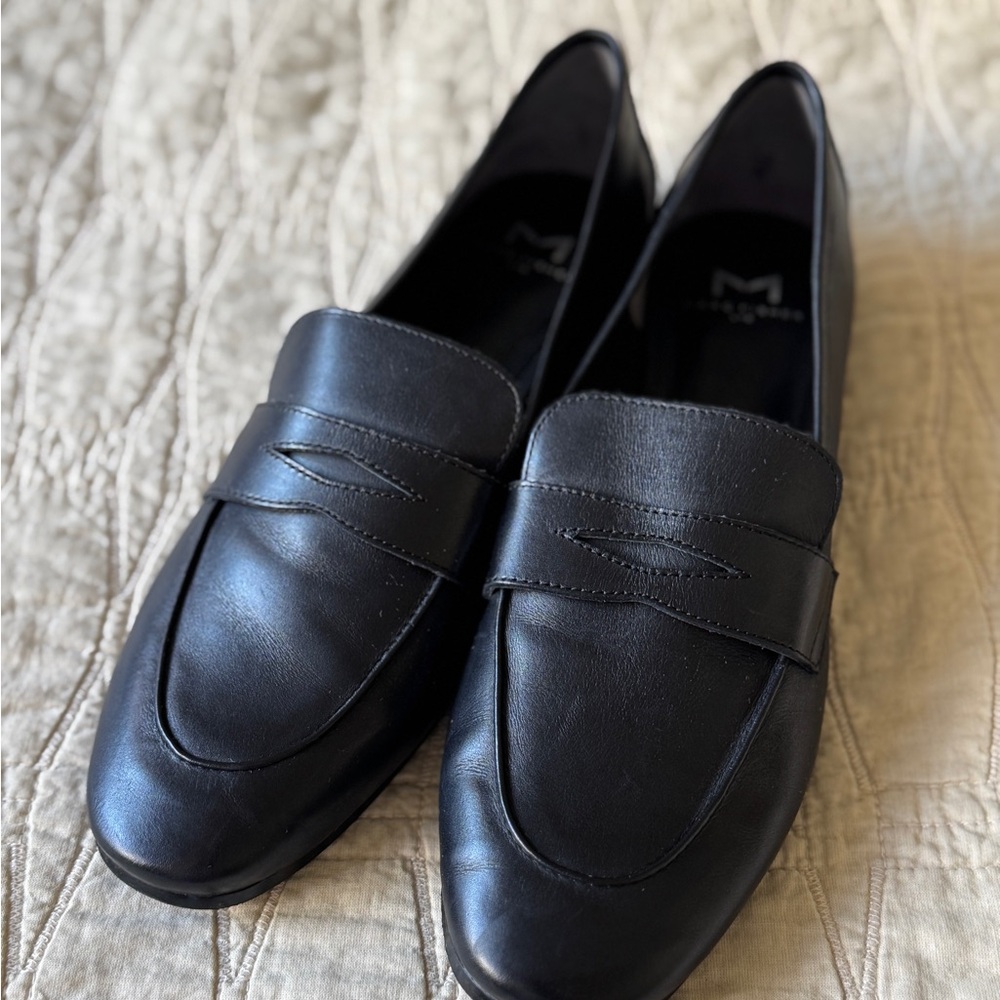 Marc Fisher Black Leather Loafers